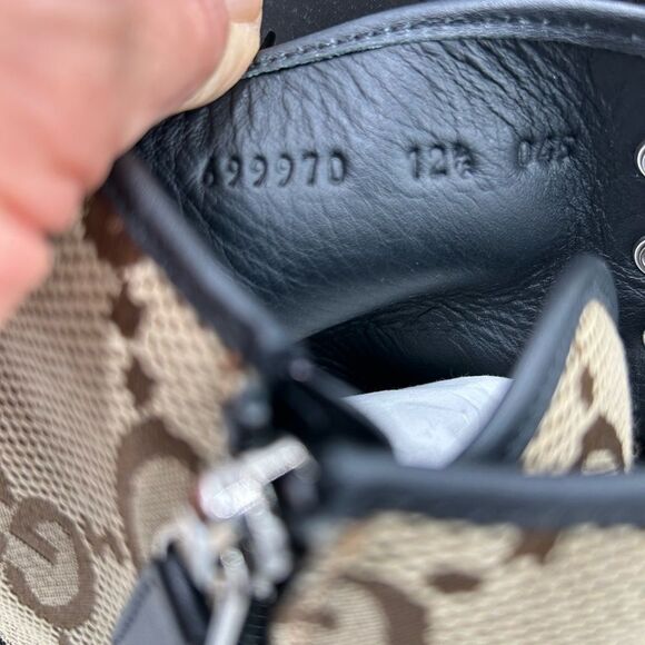 Men’s Gucci maxi GG logo combat boots size 12.5 made in Italy - Picture 10 of 10